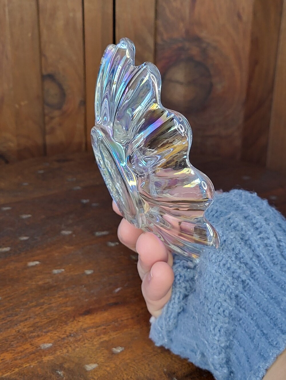 Carnival Glass Flower Dish - Picture 6 of 10